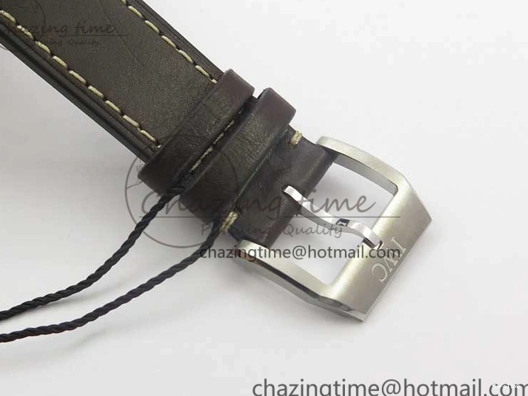 MIROTIME 1221 Pilot Chrono Spitfire IW387903 SS ZF 1:1 Best Edition Black Dial on Brown Leather Strap A OdorResistant 7127